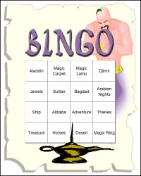 Aladdin Themed Bingo Set